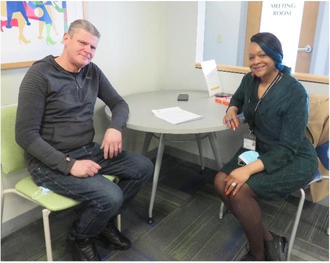 “I can’t believe a health care provider can offer me so much. I am so happy that I have people like them taking care of me.” – Eddie with community health specialist Shareca Branford
